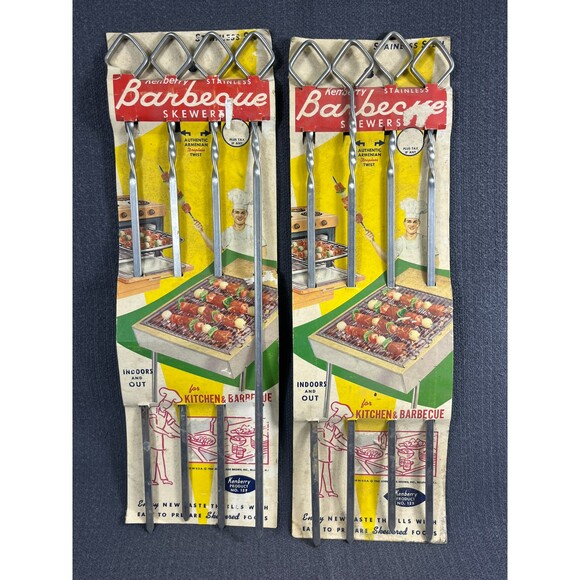 Vintage Kenberry Stainless Steel Skewers Shish Kebob - Picture 1 of 5